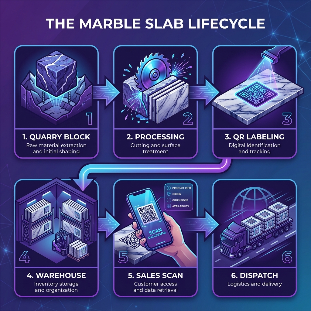 Marble Tracking Lifecycle Flowchart